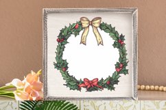 Watercolor Christmas Wreath Clipart Bundle Product Image 3