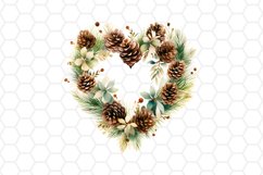 Watercolor Christmas Wreath Clipart