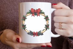 Watercolor Christmas Wreath Clipart Bundle Product Image 7