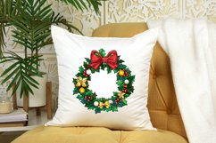 Watercolor Christmas Wreath Clipart Bundle Product Image 6