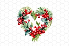 Watercolor Christmas Wreath Clipart