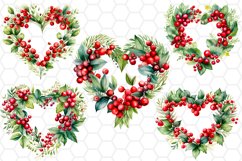 Watercolor Christmas Wreath Clipart