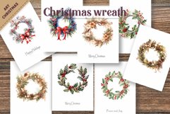 Watercolor Christmas wreath. PNG, Clipart. Product Image 4