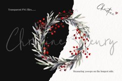 16 Watercolor Christmas Wreath Clipart Product Image 3