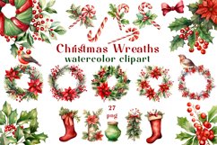 Watercolor christmas clipart bundle. Sublimation designs PNG Product Image 8