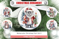 Christmas Ornaments Watercolor Christmas Yeti Product Image 1