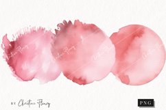 Watercolor Pink Round Clipart | Watercolor Background PNG Product Image 1