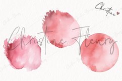 Watercolor Pink Round Clipart | Watercolor Background PNG Product Image 3