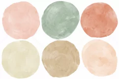 Watercolor Circles Clipart Bundle - Watercolor Backgrounds