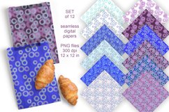 Watercolor Circles Seamless Patterned Papers 12 PNG