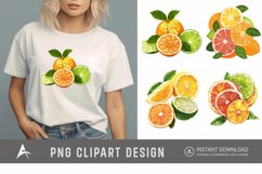 Watercolor Citrus Clipart Product Image 1