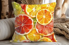 Watercolor Citrus Fruits Seamless Digital Paper Bundle Product Image 2