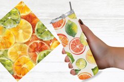 Watercolor Citrus Fruits Seamless Digital Paper Bundle Product Image 3