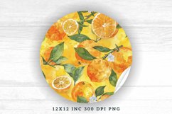 Watercolor Citrus Fruits Seamless Digital Paper Bundle Product Image 4