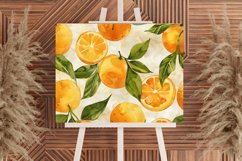 Watercolor Citrus Fruits Seamless Digital Paper Bundle Product Image 5