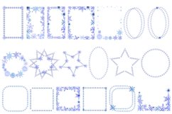 Watercolor Snowflakes Frames Product Image 2