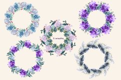 WatercolorFloral Purple Christmas Clipart Collection Product Image 6