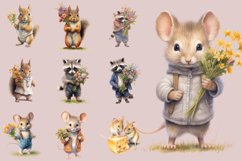 Cute Animals Watercolour Clipart PNG 18 Product Image 2