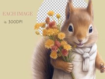 Cute Animals Watercolour Clipart PNG 18 Product Image 6