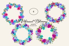 Watercolor Vibrant Blooms Clipart Set Product Image 5