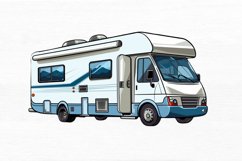 Motorhome Watercolor Sublimation Clipart Product Image 5