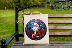Stained Glass with Christmas Santa Flower Bundle- 16 designs Product Image 7