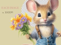 Cute Animals Watercolour Clipart PNG 18 Product Image 9