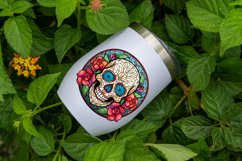 Flower Skull Stained Glass Sublimation Clipart Bundle - 23 Product Image 6