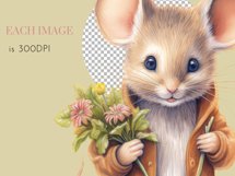 Cute Animals Watercolour Clipart PNG 18 Product Image 8