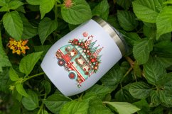 Christmas Whimsical Caravan Watercolor Sublimation Clipart Product Image 6