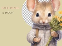 Cute Animals Watercolour Clipart PNG 18 Product Image 14