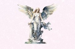 Angel Statue Watercolor Sublimation Clipart Product Image 4