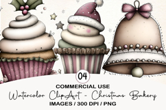 Watercolor ClipArt - Christmas Bakery Product Image 1
