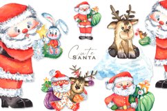 Watercolor Santa Claus clipart, Christmas sublimation PNG Product Image 1