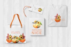 Watercolor pumpkin composition PNG, Fall clipart Product Image 2