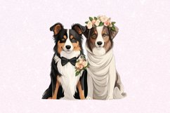 Dog Bride and Dog Groom Watercolor Sublimation Clipart Product Image 6