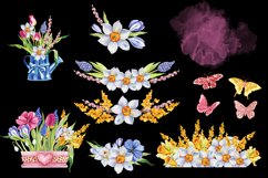Watercolor Spring flowers, Bouquet flowers Product Image 3