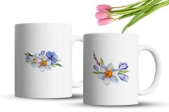 Watercolor Spring flowers, Bouquet flowers Product Image 6