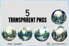 christmas forest watercolor clipartchristmas watercolor clipartforest clipartpine trees clipartwatercolor clipartpine trees artwild forest artsublimation designforest landscaperound watercolor clipart