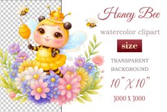 Cute watercolor bee - perfect for your project! This gentle drawing will add playfulness and charm to your design. Use it for creating cards, web design, and much more