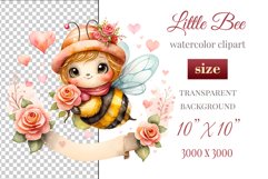 Cute watercolor bee - perfect for your project! This gentle drawing will add playfulness and charm to your design. Use it for creating cards, web design, and much more. #watercolorclipart #bee #drawing