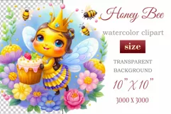 Cute watercolor bee - perfect for your project! This gentle drawing will add playfulness and charm to your design. Use it for creating cards, web design, and much more