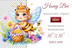 Cute watercolor bee - perfect for your project! This gentle drawing will add playfulness and charm to your design. Use it for creating cards, web design, and much more