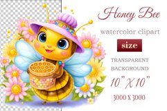 Cute watercolor bee - perfect for your project! This gentle drawing will add playfulness and charm to your design. Use it for creating cards, web design, and much more