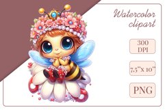 Cute watercolor bee - perfect for your project! This gentle drawing will add playfulness and charm to your design. Use it for creating cards, baby showers, birthdays, web design, and much more. 