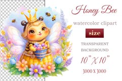 Cute watercolor bee - perfect for your project! This gentle drawing will add playfulness and charm to your design. Use it for creating cards, web design, and much more