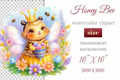 Cute watercolor bee - perfect for your project! This gentle drawing will add playfulness and charm to your design. Use it for creating cards, web design, and much more