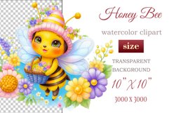 Cute watercolor bee - perfect for your project! This gentle drawing will add playfulness and charm to your design. Use it for creating cards, web design, and much more
