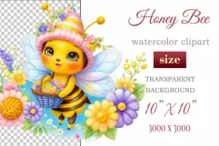 Cute watercolor bee - perfect for your project! This gentle drawing will add playfulness and charm to your design. Use it for creating cards, web design, and much more