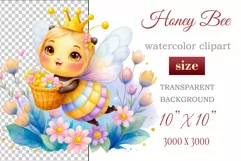 Cute watercolor bee - perfect for your project! This gentle drawing will add playfulness and charm to your design. Use it for creating cards, web design, and much more